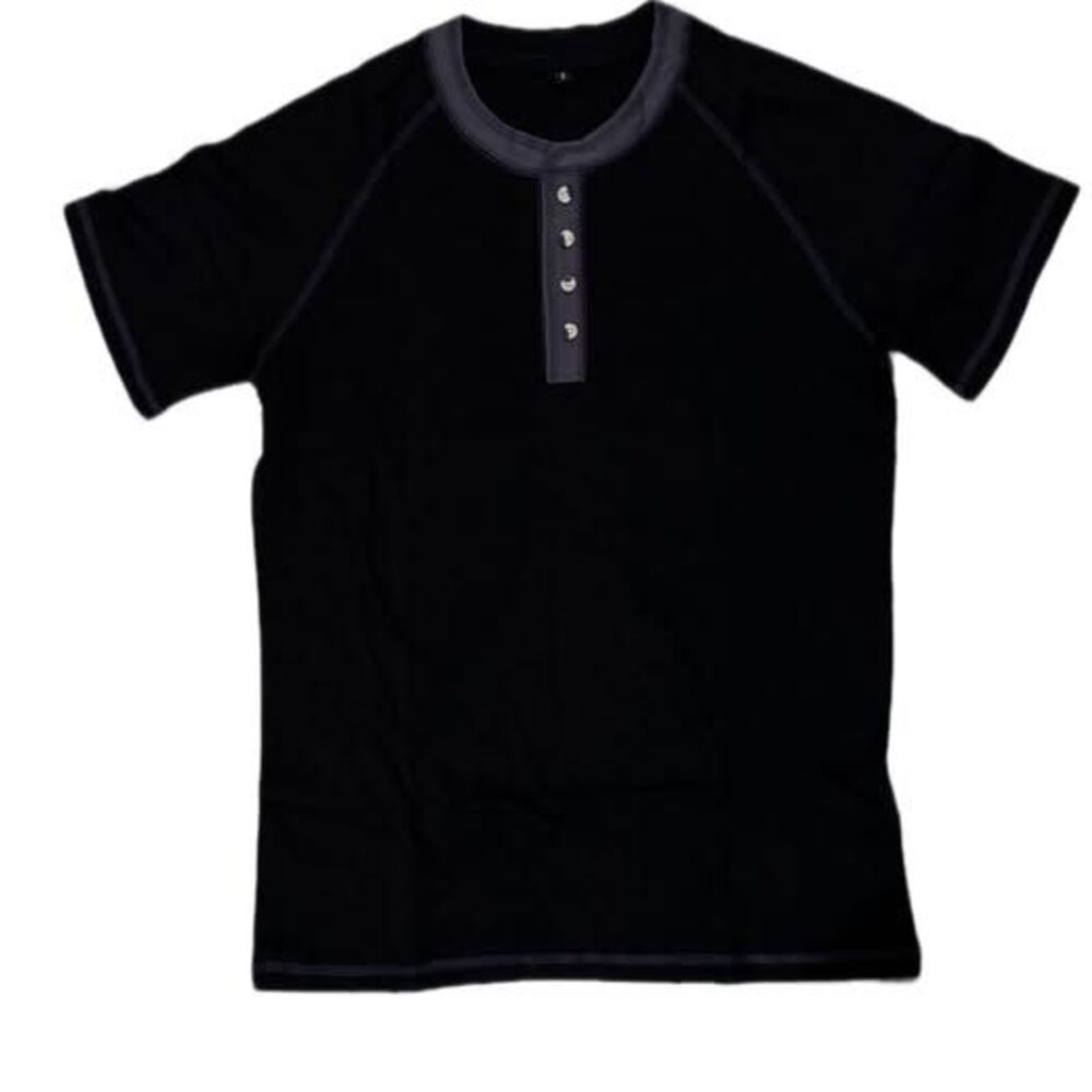 Men's Henley Shirt, short Sleeve Casual, Size Small, Lightweight T-Shirt